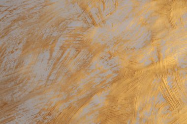 Sanat modern yağ ve akrilik leke bezi duvar boyası. Soyut doku altın, bronz, bej renk lekesi fırça darbesi dokusu arka plan.