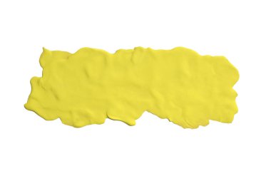 Sarı plastik el yapımı doku çerçevesi beyaz arkaplanda izole edildi