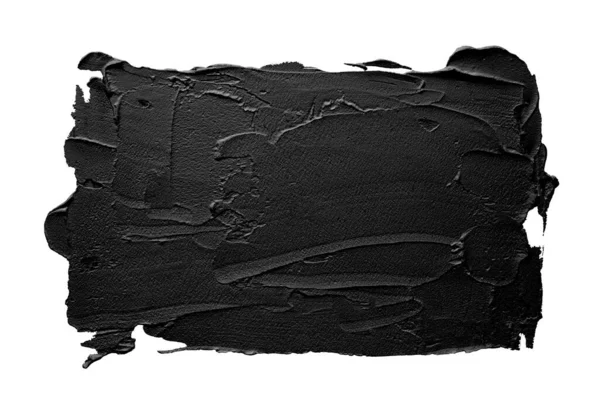 Clay Putty Nin Çerçeve Lekesini Modelliyorum Beyaz Arkaplanda Soyut Siyah — Stok fotoğraf