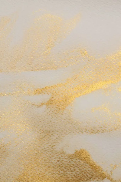 湿纸纹理背景上的米色 金黄色 墨色和水色烟熏污迹 — 图库照片