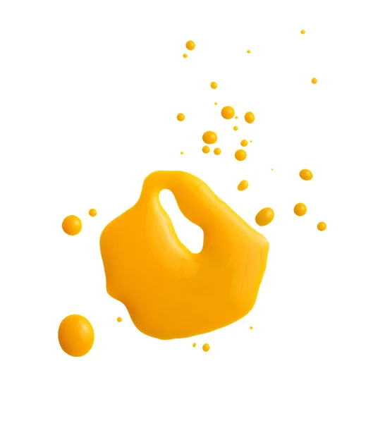 Farba Atramentowa Przepływ Plamy Plamy Plusk Żółty Pomarańczowy Kolor Plamy — Zdjęcie stockowe