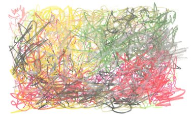  Elle çizilmiş karalama çizgisi kuluçkaya yatma kalıbı. Beyaz arkaplanda renk kalemi, kalem, pastel doku sanat grunge dokusu.