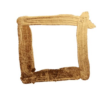 Altın bronz parıltılı fırça darbesi lekeli leke tasarımı elementleri. Soyut ışıltı lekesi.