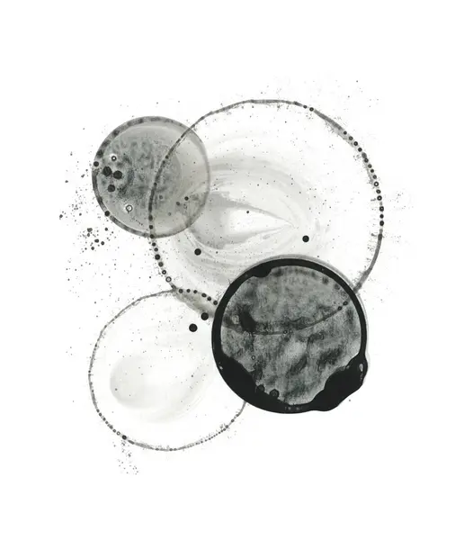 Tinta Acuarela Círculo Burbuja Gota Gota Salpicadura Pintura Gráfica Textura — Foto de Stock