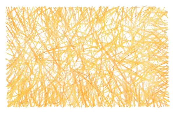 Hand Drawn Yellow Scrawl Sketch Line Hatching Pen Pencil Pastel — Stock Photo, Image