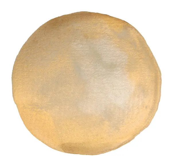 Beżowy Złoty Srebrny Tusz Akwarela Papier Ziarno Tekstury Plama Plama — Zdjęcie stockowe