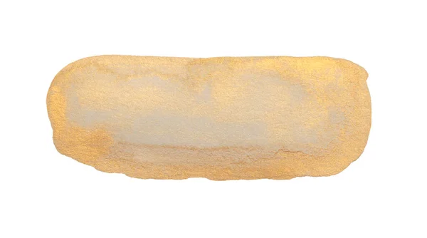 Brokat Złoty Beżowy Tusz Akwarela Papier Ziarno Tekstura Plama Ramka — Zdjęcie stockowe