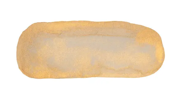 Beżowy Złoty Tusz Metaliczny Akwarela Papier Ziarno Tekstury Plama Plama — Zdjęcie stockowe