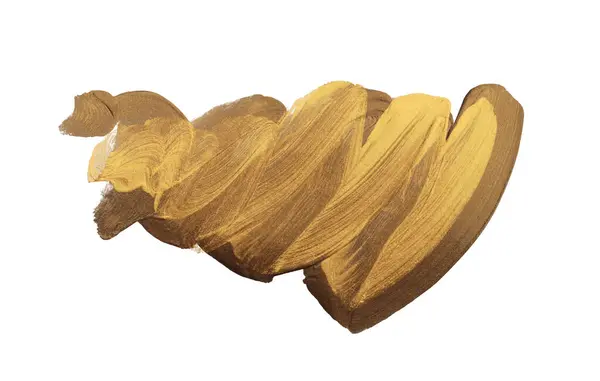 Bronze Dourado Brilho Pincelada Pintura Mancha Mancha Brilho Abstrato Mancha — Fotografia de Stock
