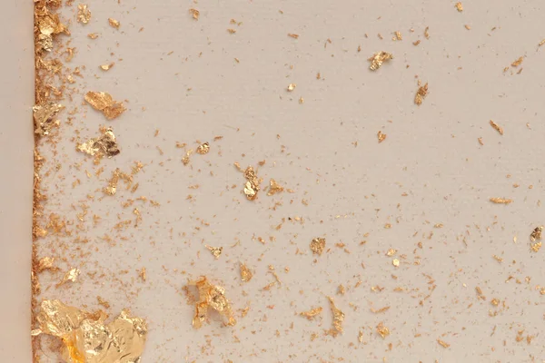 Crumble Papier Textur Malerei Glühen Glitzern Schandfleck Wand Abstraktes Gold — Stockfoto