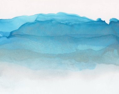 Alkol mürekkebi iç, suluboya el boya boya boya boya lekesi boya. Mavi Kağıt Tahıl Yapısı arkaplanı.