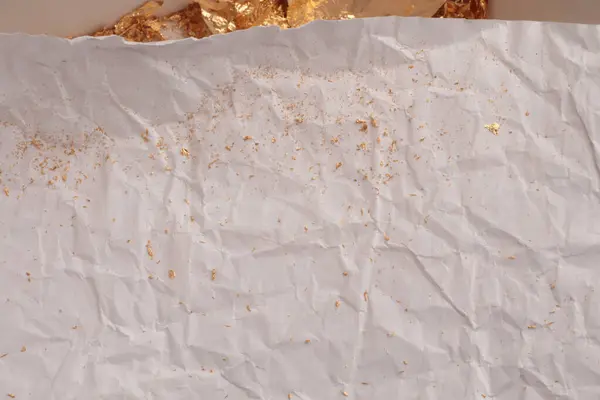 Crumble Papier Tekstury Malowanie Świecący Brokat Ściana Plama Streszczenie Złoto — Zdjęcie stockowe