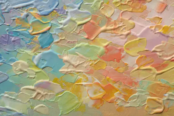 Konst Abstrakt Akryl Och Oljemålning Svälla Duk Vägg Pastell Färg — Stockfoto