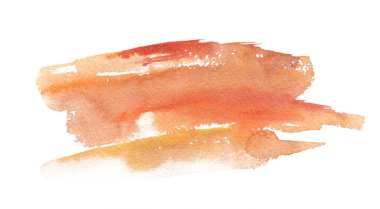 Mürekkepli suluboya el, lekeli fırça darbesi desing elementi çizdi. Beyaz arkaplanda ıslak doku renk kağıdı.