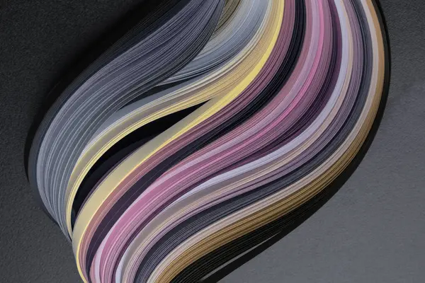 Färgband Våg Papper Abstrakt Struktur Bakgrund — Stockfoto