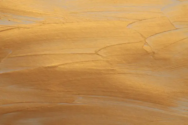 アート抽象的なアクリルと油絵の消しゴムのキャンバス壁 ゴールドカラーグレインリリーフブラシストローク中傷テクスチャ背景 — ストック写真