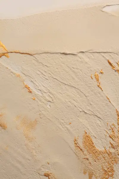 Sanat Yağı Akrilik Leke Bezi Duvar Boyası Soyut Altın Bej — Stok fotoğraf