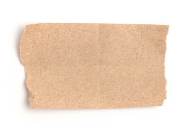 Boş eski parçalanmış grunge parçaları beyaz arkaplanda karton kağıt. 
