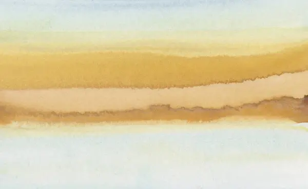 インク水彩手描かれた煙の流れの汚れたラインの風景 ぬれたペーパー質の横の長い背景 — ストック写真