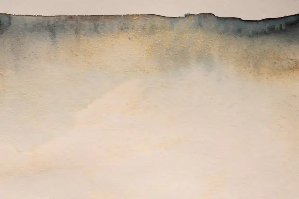 Fekete Bézs Arany Csillogó Tinta Akvarell Füst Áramlás Folt Nedves Stock Kép