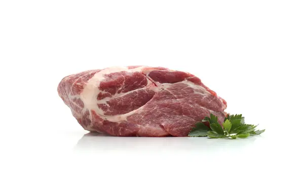 Сырая Говядина Мясо Свинины Изолированное Белом Стоковая Картинка