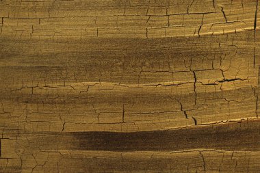 Craquelure kazı-kazan dokusu duvarları boyama arka planı. Altın, bronz, siyah renk.