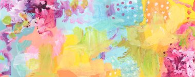 Art Watercolor and Acrylic smear brushstroke blot with pastel pencil elements. Abstract texture color stain painting background.