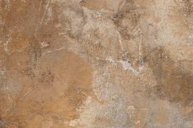 Altın, bronz, bej sanat soyut grunge boya desenli tahıl lekeli duvar. Tek tip kirli tırnak lekesi arkaplanı. Jel tabak.