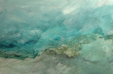 Sanat yağı ve akrilik fırça darbesi lekesi peyzaj duvarını boyuyor. Soyut tahıl, grunge, kirli doku renk lekesi arkaplanı.