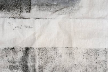 Grunge black, white, beige dirty canvas denim fabric stain grain texture abstract background. clipart