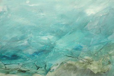 Sanat yağı ve akrilik fırça darbesi lekesi peyzaj duvarını boyuyor. Soyut tahıl, grunge, kirli doku renk lekesi arkaplanı.