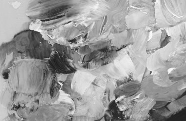 Siyah beyaz sanat akrilik mürekkep el boyama duvarı. Soyut doku fırça darbesi karşıtlık arkaplanı.