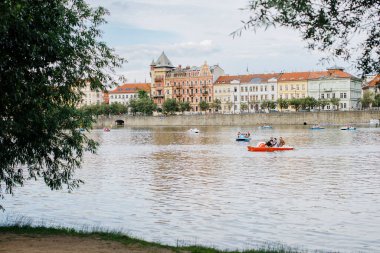 Czech Cumhuriyeti. Prag şehri. Prag 'ın eski kenti turist gezisidir.
