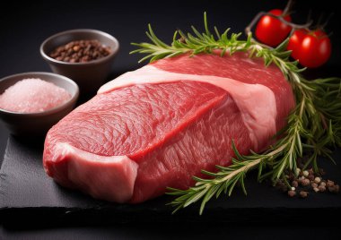 Tahtada çiğ et var.