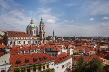 Prag, Czech Cumhuriyeti - 10 Eylül: Prag ve Czech Cumhuriyeti 'nin eski kasaba manzarası