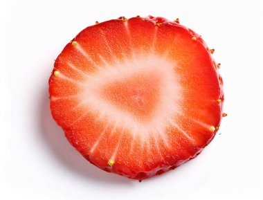 Beyaz Arkaplanda Taze Çilek Meyvesi