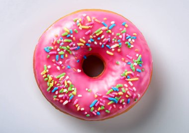 beyaz arkaplanda donut