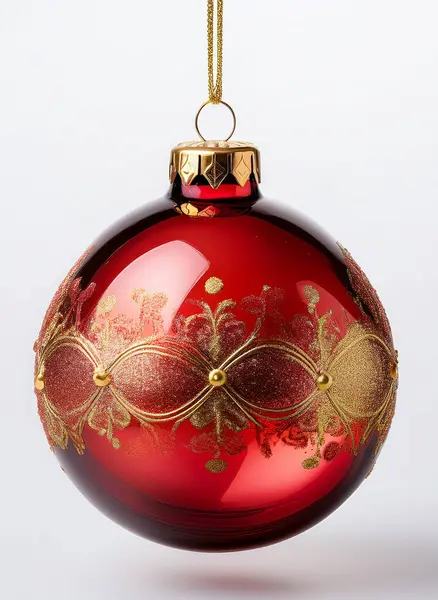 Beyaz arka planda noel topu