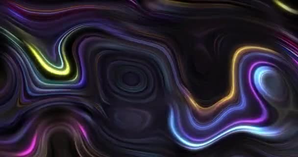Abstract Neon Liquid Dynamic Background — Video Stock