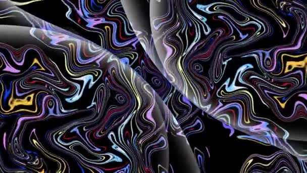 Large Circles Liquid Background Bright Neon Waves — Stok video
