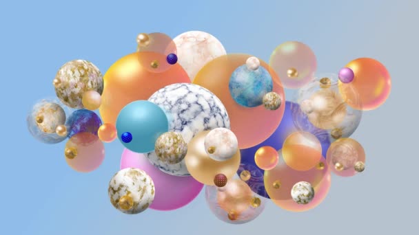Art Space Modern Balls Background Cosmetics Jewellery — Video Stock