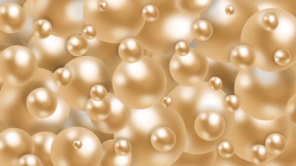 Art Golden Background Balls Close Health Care Vitamin Cosmetology — Stock videók