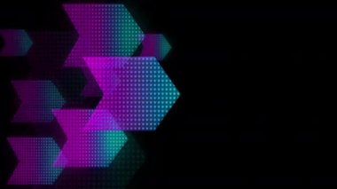 Dynamic move neon arrows space background