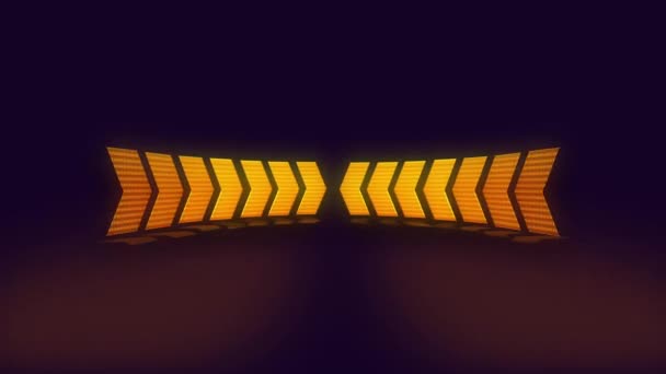 Neon Space Background Motion Graphics Video Racing Neon Arrows Dark — Stock video