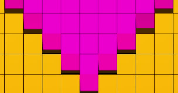 Cube Retro Animation Colour Background — Stockvideo