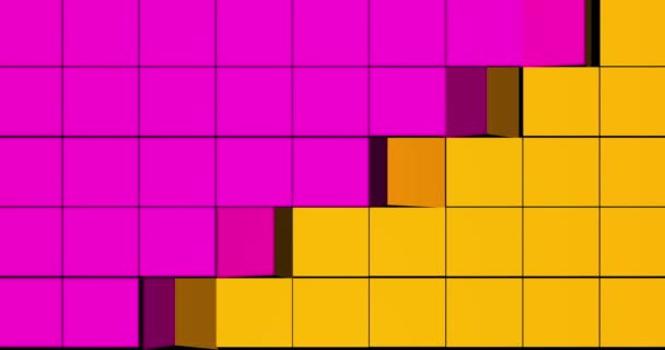 Cube Retro Digital Display Colour Background — Stockvideo
