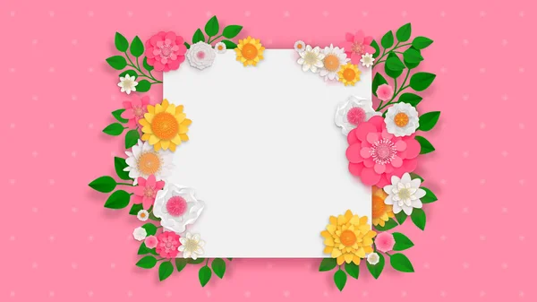 Rendering Bakgrund Färgglada Blommor Med Gratis Kopieringsutrymme Kosmetika Bakgrund Färgglada — Stockfoto