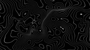 Soyut beyaz ve siyah kartografik çizgiler arka plan. Topografi haritası, geniş bir arkaplan. Eski kartografik sanatlar. Web tasarımı veya sunumu. 3d oluşturma