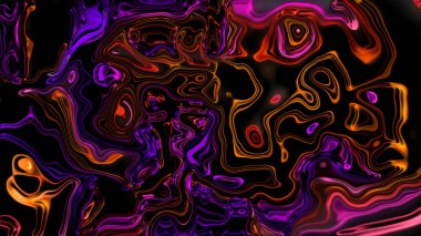 3D görüntüleme uzay sıvısı sıvı neon çok renkli arka plan. Holografi ve web kutsaması