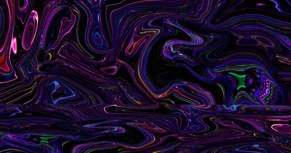 Rendering Abstract Podium Scene Background Glowing Multicoloured Wave Shiny Moving — Stock Photo, Image